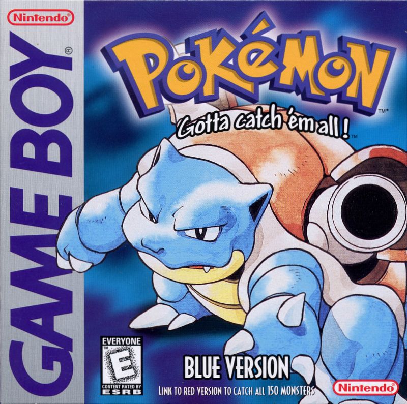 Buy Pokemon Blue for Gameboy, classic 90s RPG in original blue cartridge, perfect for collectors and fans