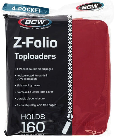 Bcw Toploader Binder Holds 160 cards, durable black leatherette, secure snap closure for collectors