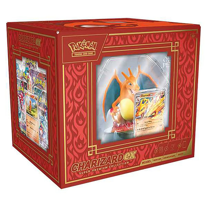 New Charizard EX Super Premium Collection Box Set Pokemon, exclusive collector's edition with rare cards and accessories