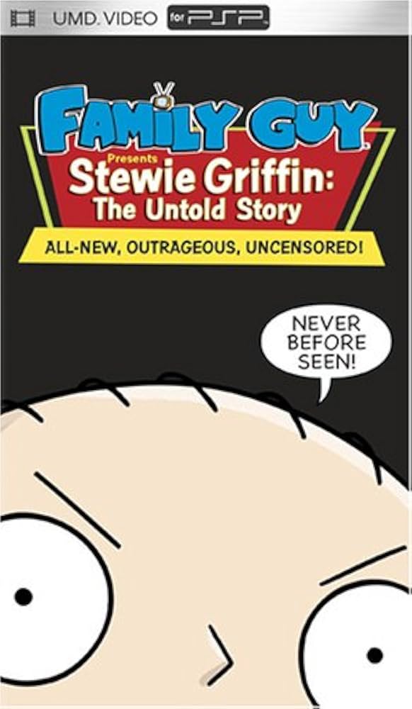 Family Guy Stewie Griffin The Untold Story PSP game, animated comedy adventure for PlayStation Portable