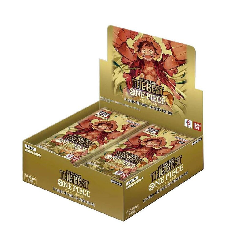One Piece collectible card game, The Best Premium Booster Box, featuring rare cards, exclusive artwork, and limited edition.