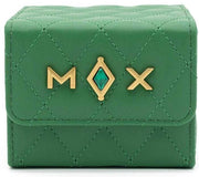 Black Mox Luxury Deck Box 100+ with premium leather finish for card game enthusiasts, secure magnetic closure