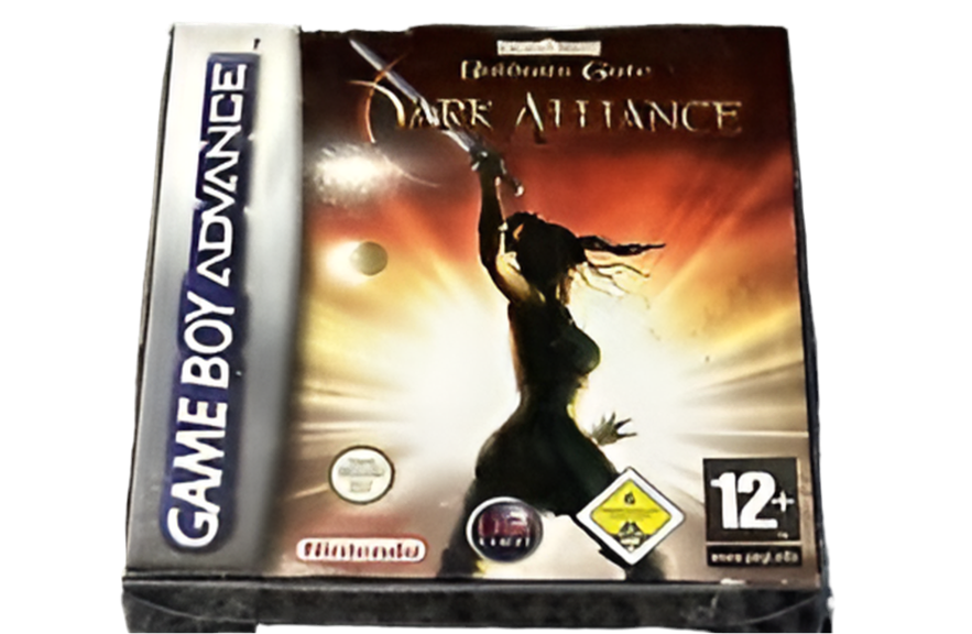 Baldur's Gate Dark Alliance GBA game cartridge, classic RPG for Game Boy Advance, fantasy adventure