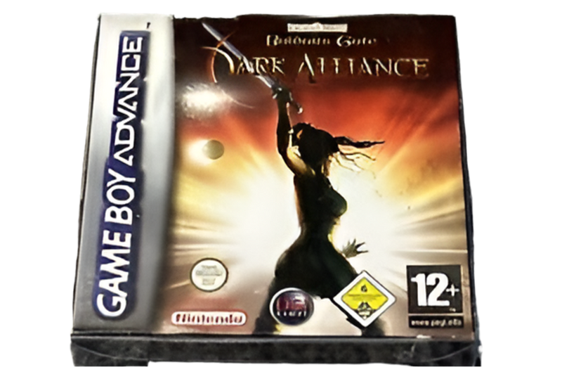 Baldur's Gate Dark Alliance GBA game cartridge, classic RPG for Game Boy Advance, fantasy adventure
