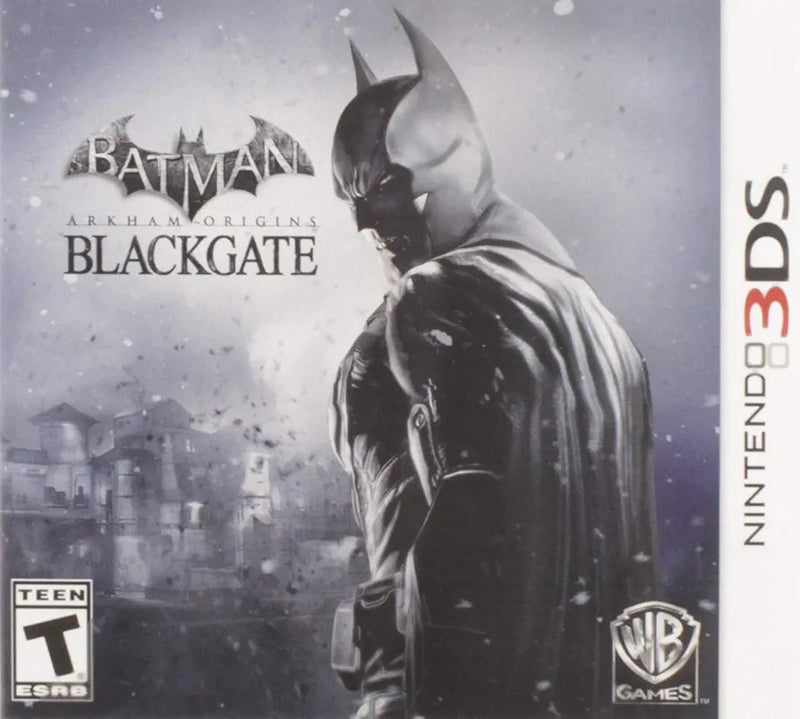Batman Arkham Origins Blackgate 3DS game cover, action-packed adventure game for Nintendo 3DS enthusiasts