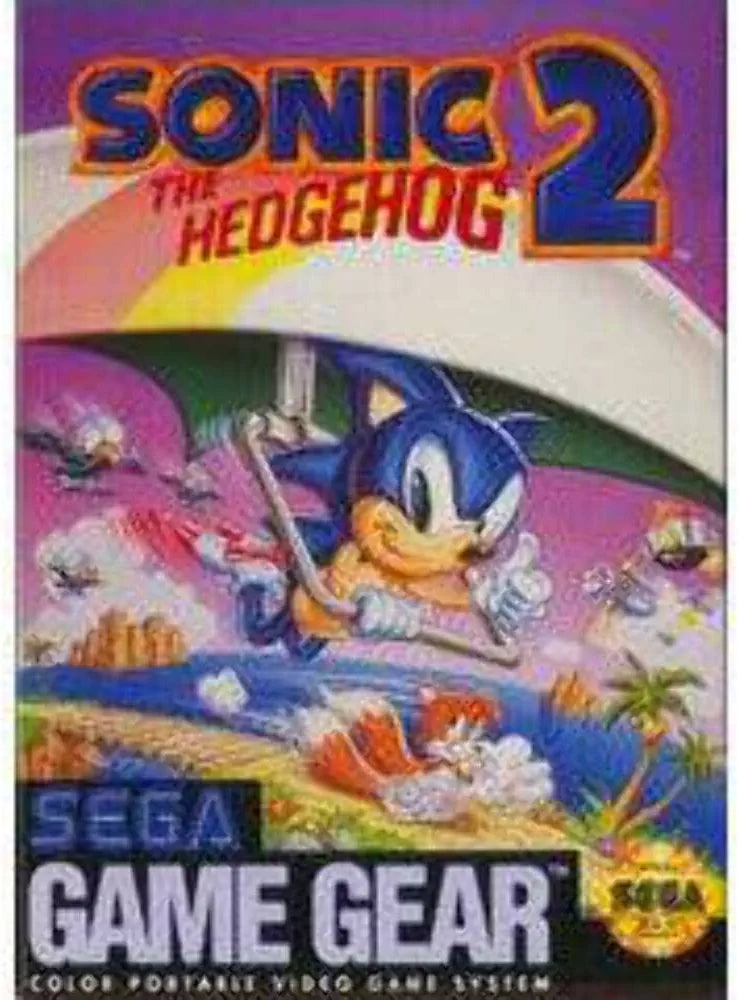 Sonic The Hedgehog 2 GameGear vintage video game, classic 90s handheld console, collectible item