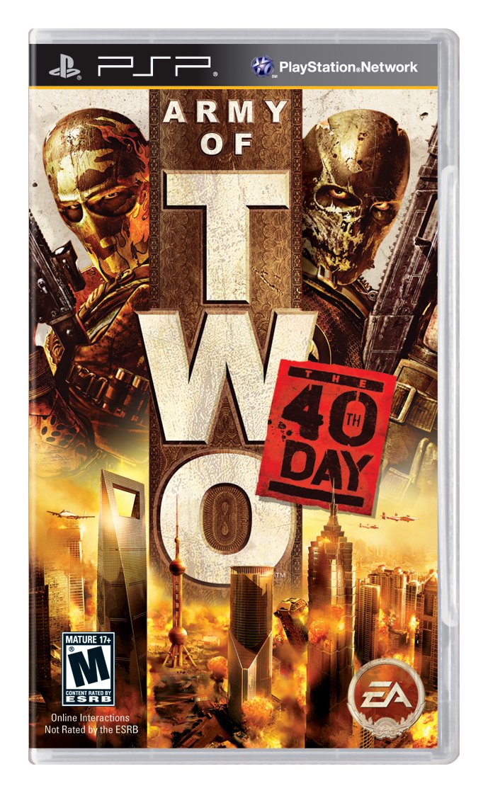 Army Of Two 40th Day PSP action-packed co-op shooter game, intense graphics, for PlayStation Portable enthusiasts