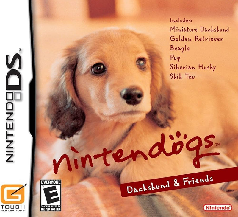 Nintendogs Dachshund & Friends DS game, interactive pet simulation for Nintendo DS, family-friendly entertainment