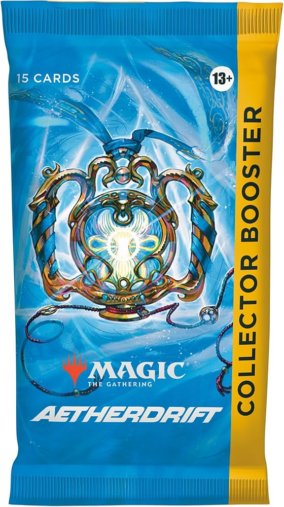Magic the Gathering Aetherdrift Collector Booster Pack featuring rare cards, exclusive artwork, and premium foils for coll...