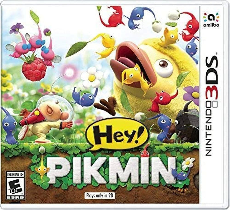 Hey! Pikkin 3DS game cover featuring colorful characters and adventure scenes for Nintendo 3DS
