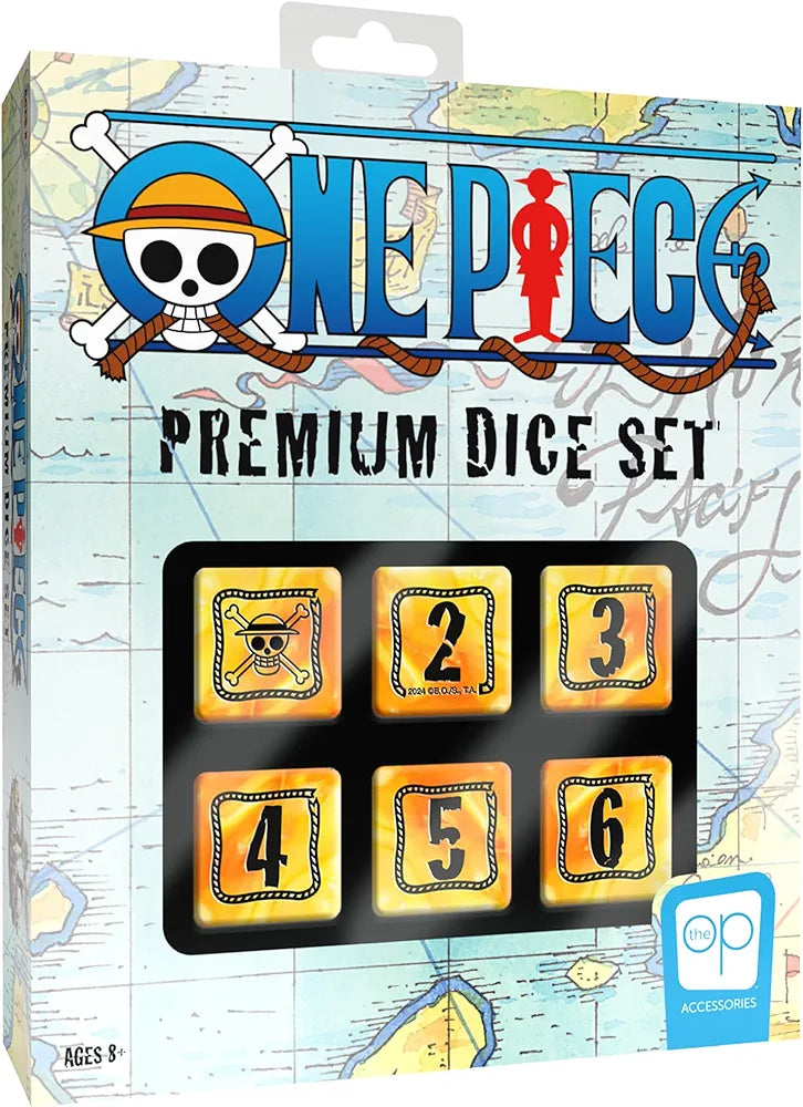One Piece Dice Set with Luffy and Crew Symbols, 20-piece colorful resin collection for board games enthusiasts