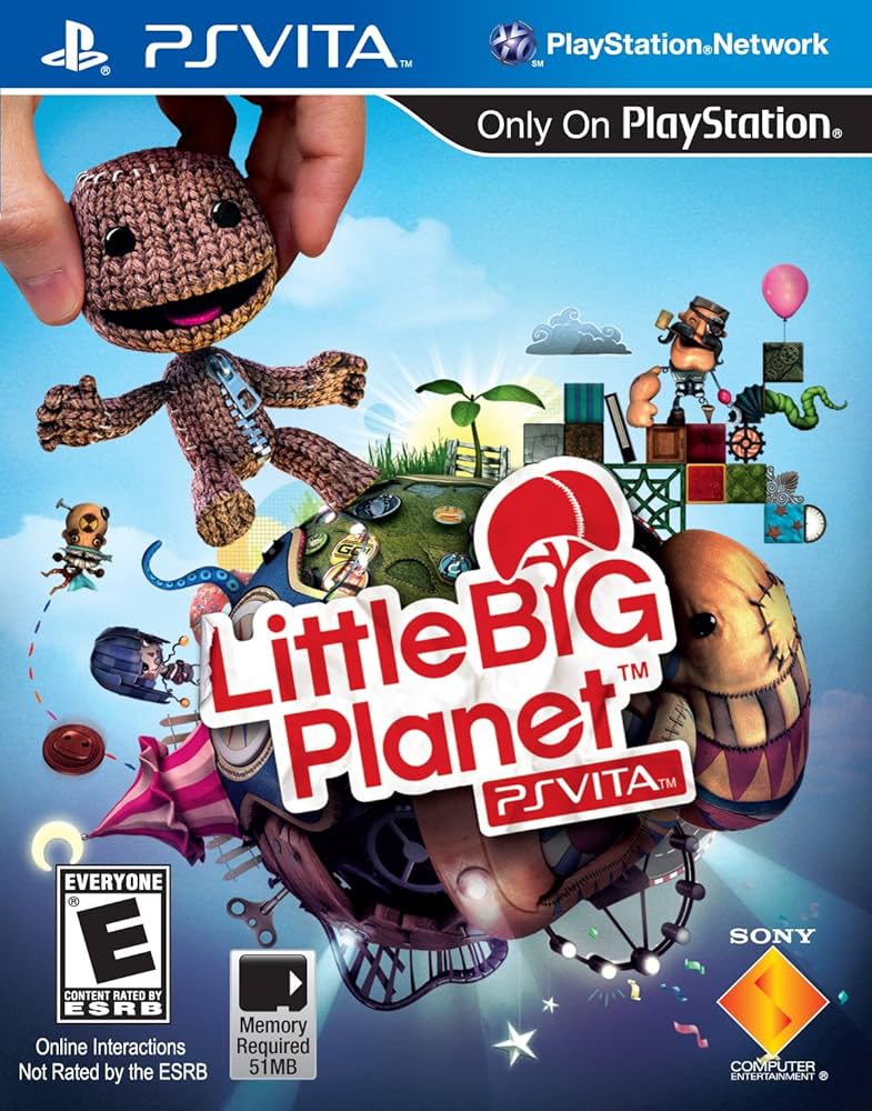 Little Big Planet PS Vita game, family-friendly puzzle-platformer, vibrant graphics, handheld gaming