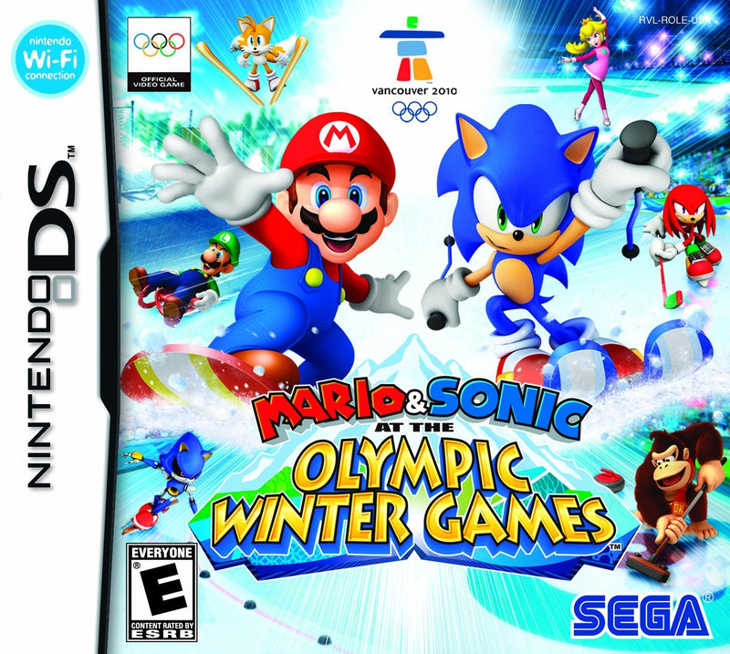 Mario & Sonic at the Olympic Winter Games DS game, family-friendly sports simulation for Nintendo DS