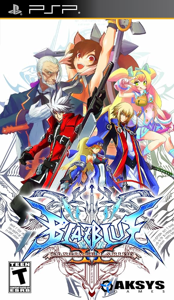 BlazBlue Continuum Shift II PSP game, action-packed 2D fighting game for PlayStation Portable enthusiasts