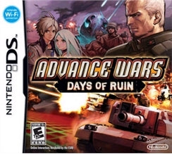 Advance Wars: Days of Ruin DS strategy game cover, vibrant artwork, tactical gameplay, for Nintendo DS enthusiasts