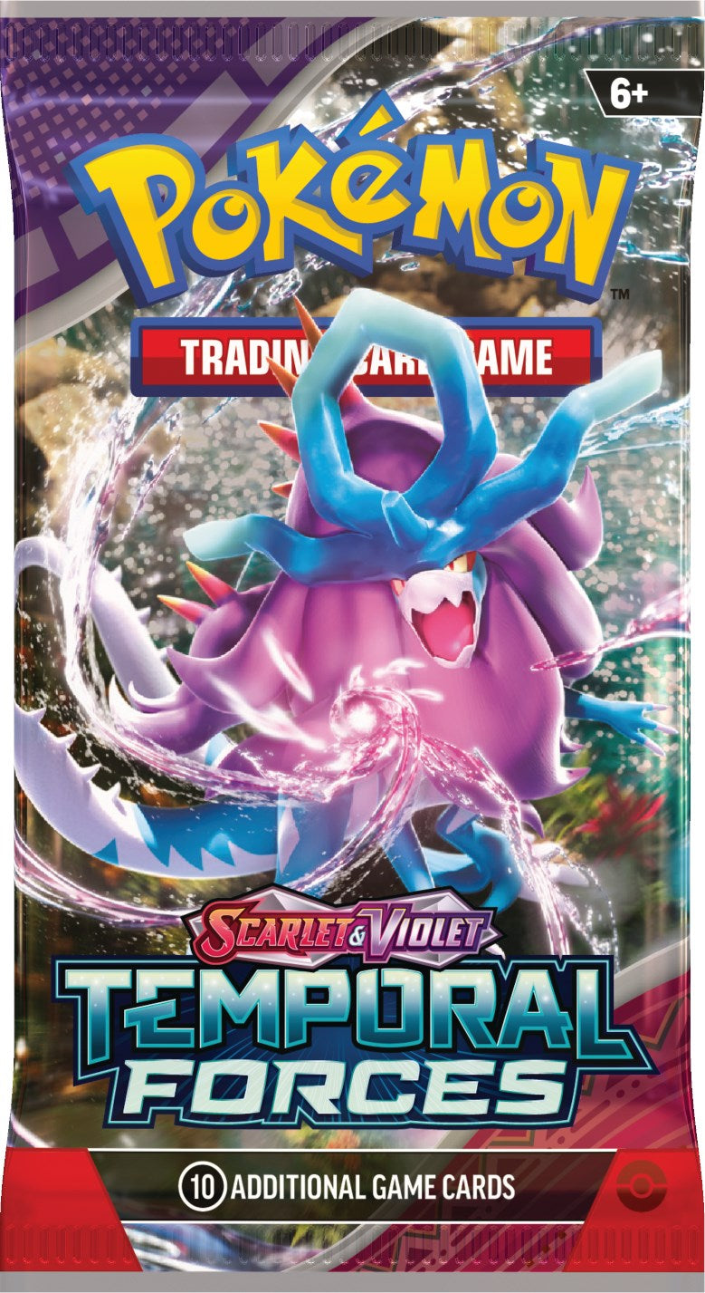 New Temporal Forces Booster Pack Pokemon, collectible card game expansion, sealed package