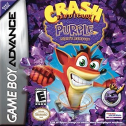 Crash Bandicoot Purple Ripto's Rampage GBA game cartridge, vintage platform adventure, collectible edition