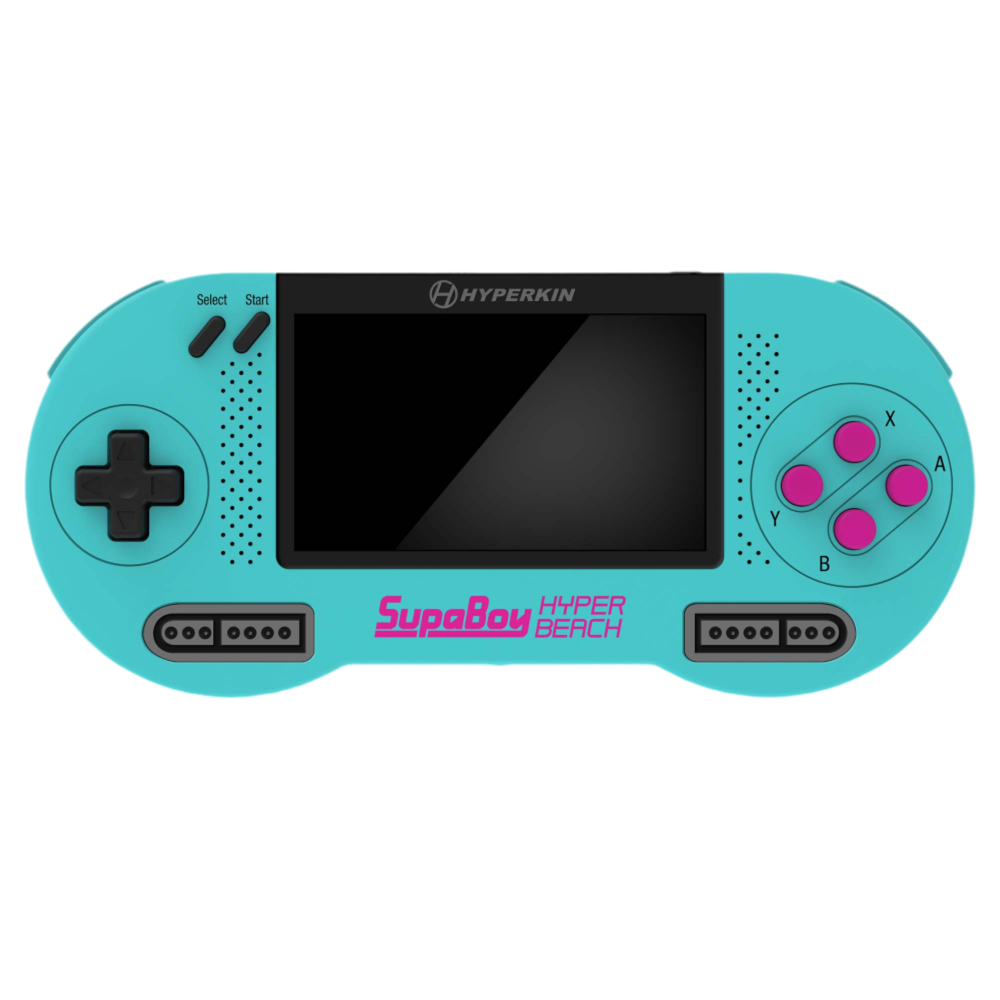 Buy now Retron Supaboy SNES Console | New, portable gaming system, plays original cartridges, sleek black design