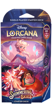 New Lorcana Shimmering Skies Starter Deck, collectible card game, vibrant artwork, for beginners