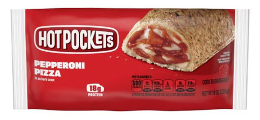 Pepperoni Pizza Hot Pocket, crispy crust microwaveable snack, 2-pack box