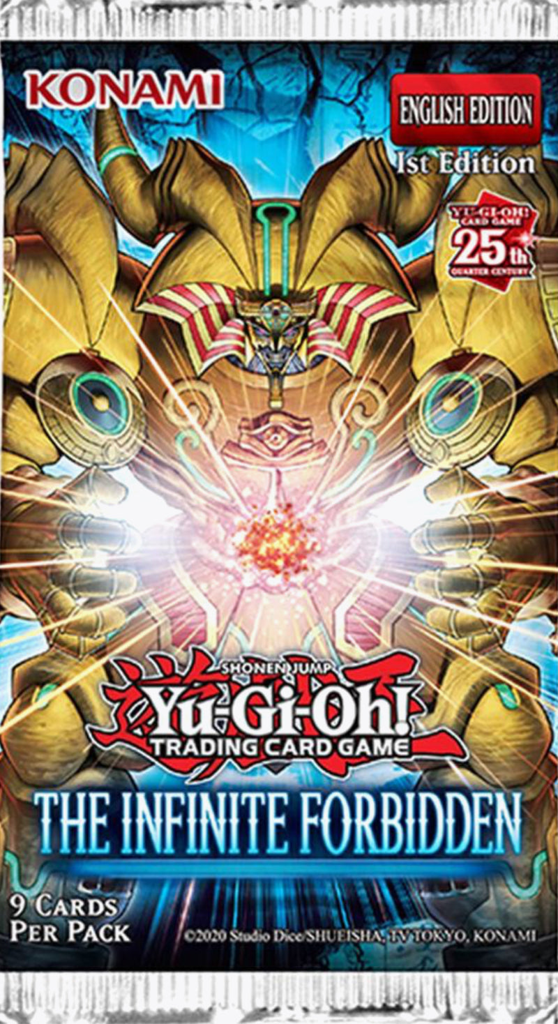 Yugioh The Infinite Forbidden 1st Ed. Booster Pack, new collectible card game expansion, sealed package