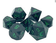 Vintage-inspired Old School Dice Packs in assorted colors, premium acrylic, for tabletop RPGs, collectors edition