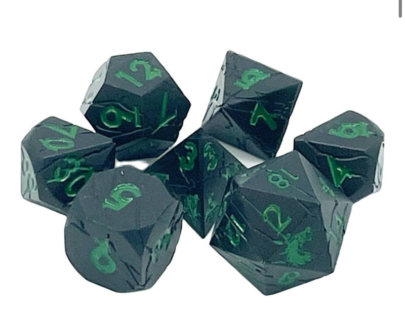 Vintage-inspired Old School Dice Packs in assorted colors, premium acrylic, for tabletop RPGs, collectors edition