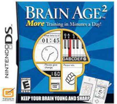 Brain Age 2 DS educational puzzle game for Nintendo DS, brain training challenges, portable gaming