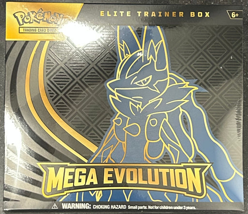 New Mega Evolution Elite Trainer Box, collectible card game set, sealed and unopened, featuring exclusive cards and access...