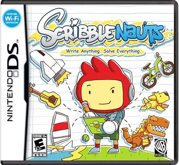 Super Scribblenauts DS puzzle game for Nintendo, creative word-based challenges, family-friendly entertainment