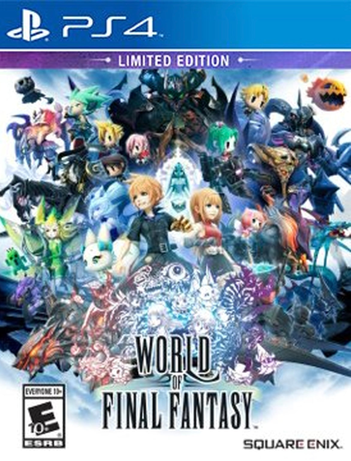 World of Final Fantasy PS Vita game, fantasy RPG adventure, colorful graphics, handheld gaming