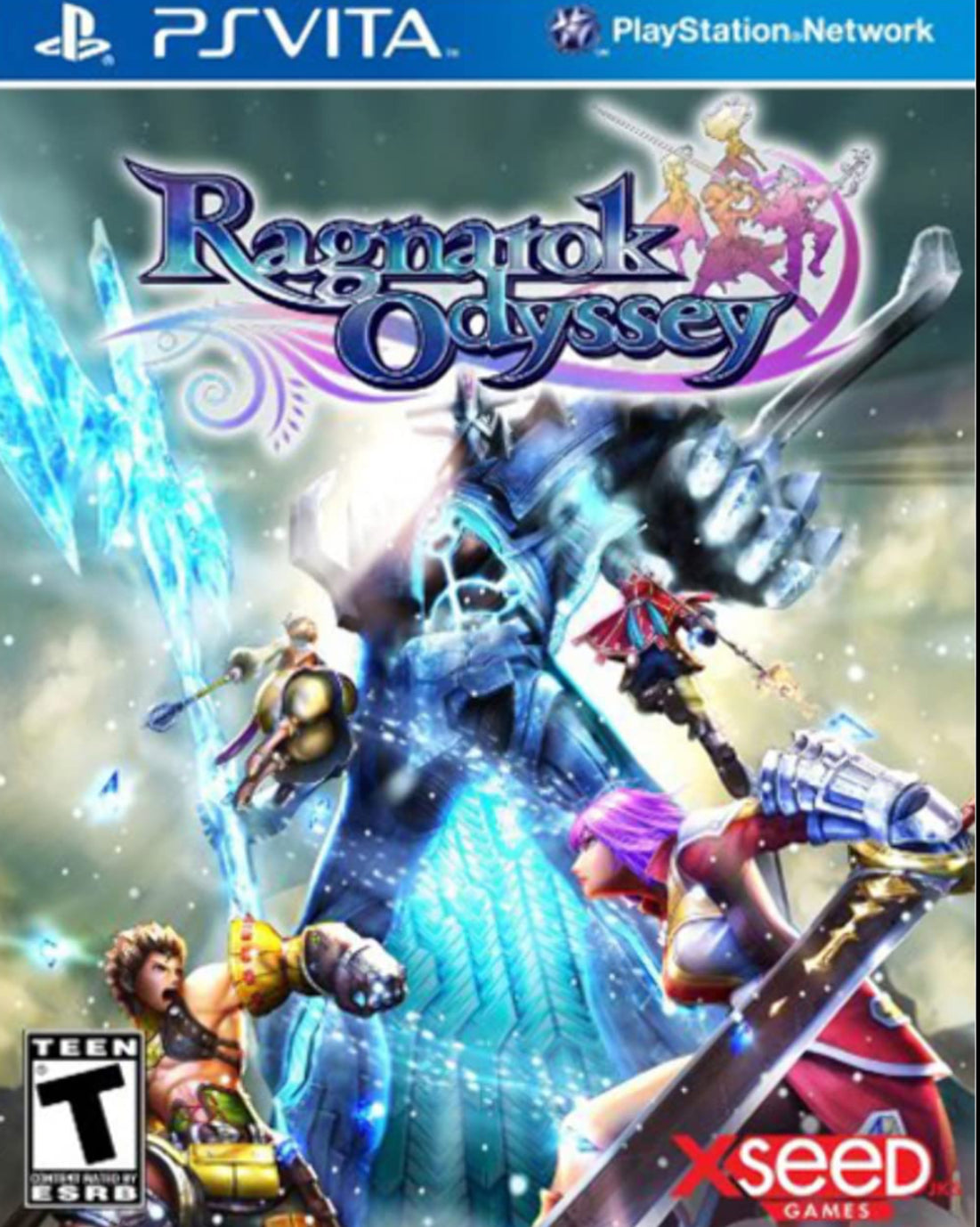 Ragnarok Odyssey PS Vita action RPG game, vibrant graphics, multiplayer mode, fantasy adventure theme