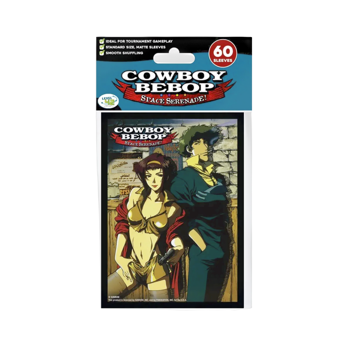 Buy Official Cowboy Bebop Sleeves 60ct for card protection, featuring iconic anime artwork, durable material, pack of 60.