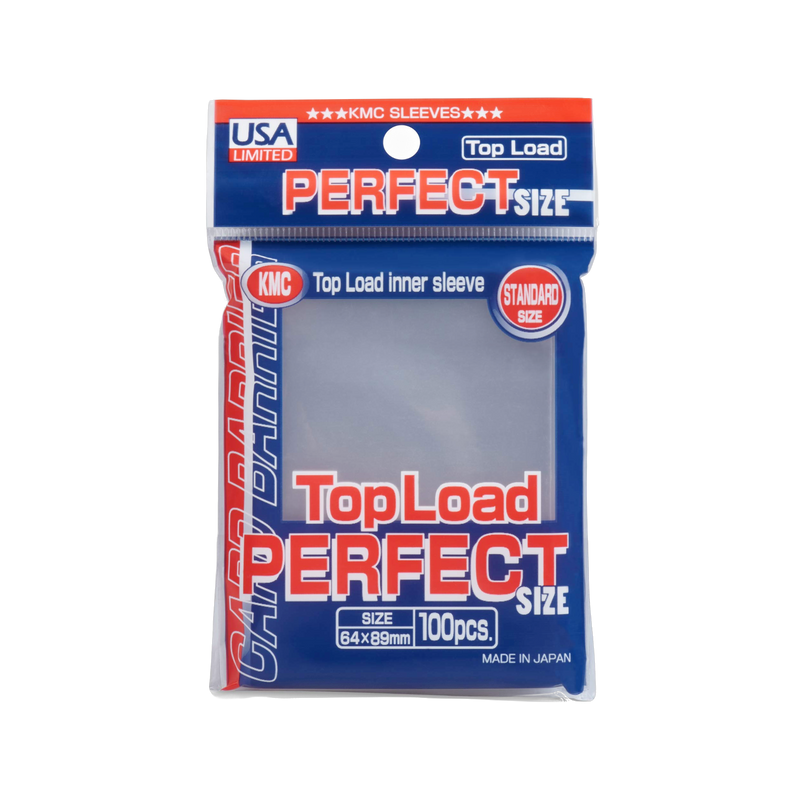 KMC Inner Sleeves Perfect Fit 100ct Standard, clear card protectors for trading cards, durable material