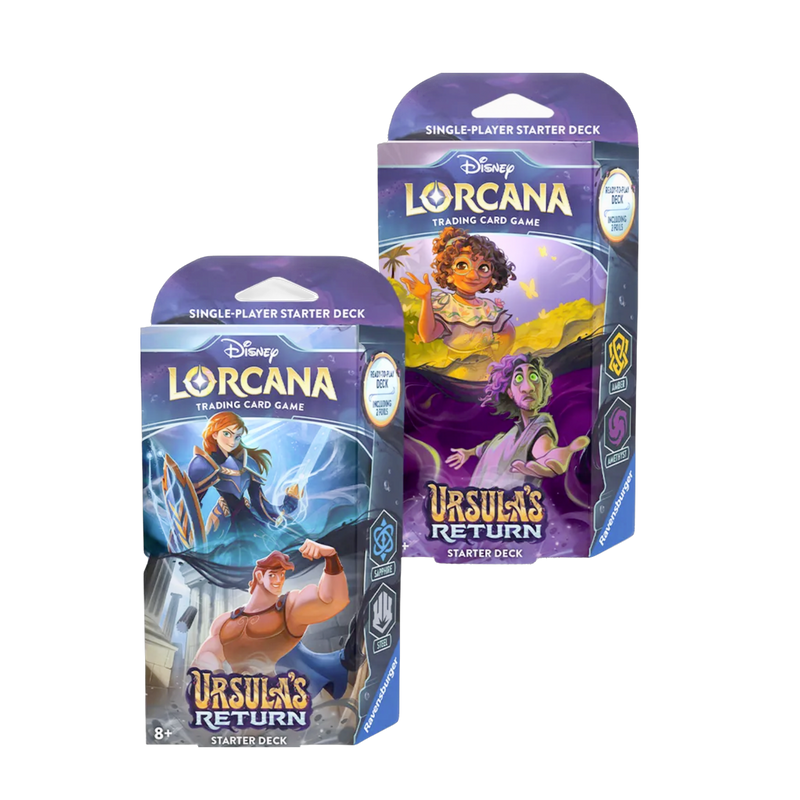 New Lorcana Ursula’s Return Starter Decks, collectible card game, vibrant fantasy artwork