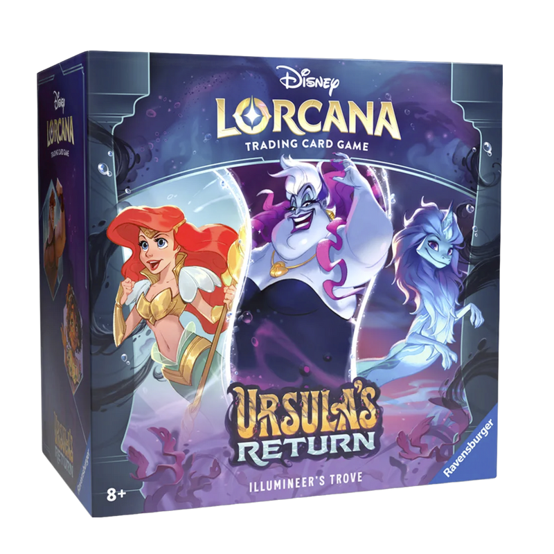 New Lorcana Ursula’s Return Illumineer’s Trove, exclusive collectible card set, vibrant artwork, limited edition