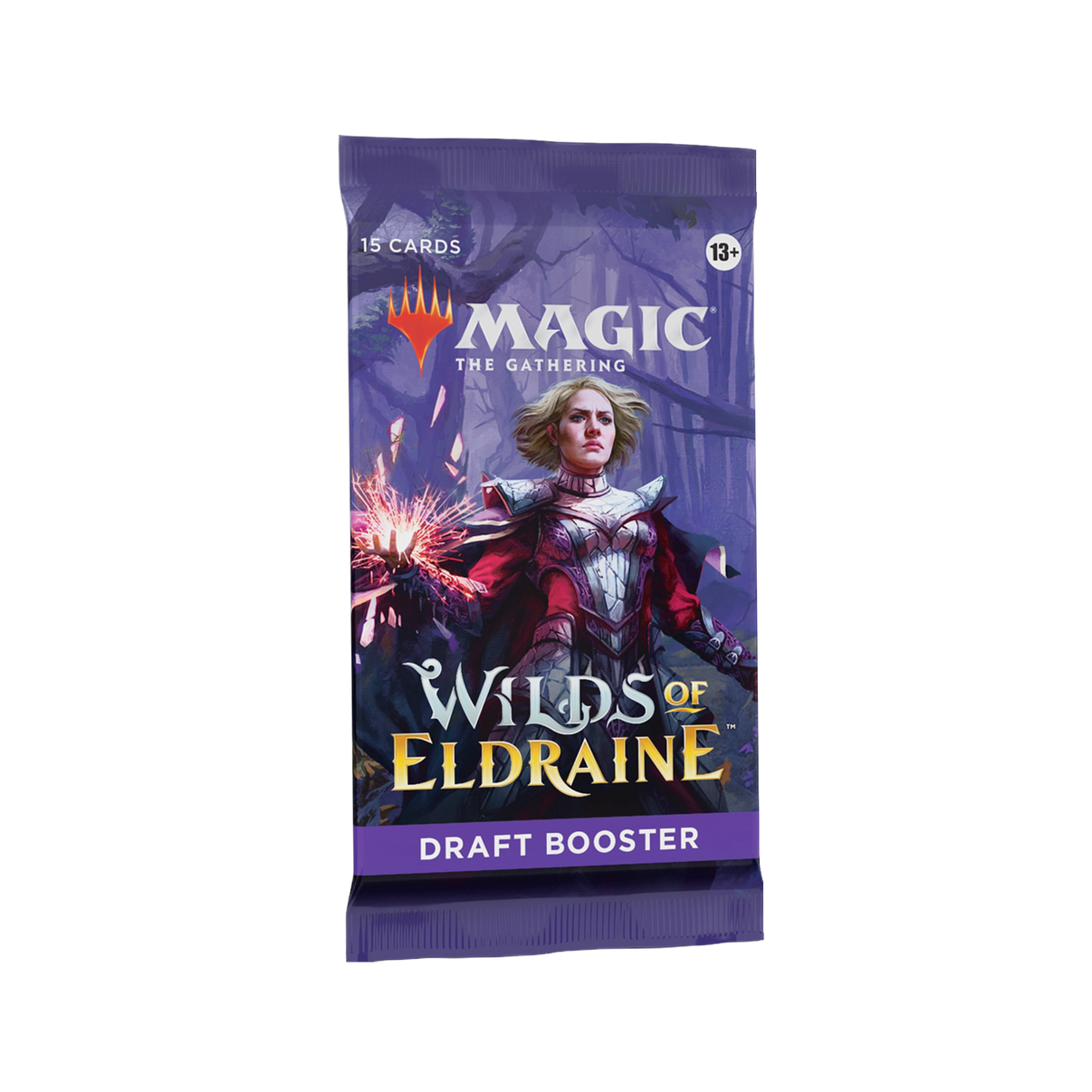 Buy new Wilds of Eldraine Booster Pack for Draft, featuring rare fantasy cards, vibrant artwork, sealed pack.