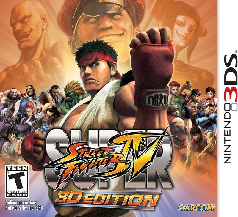 Super Street Fighter IV 3DS game, action-packed fighting genre, vibrant graphics, portable gaming experience