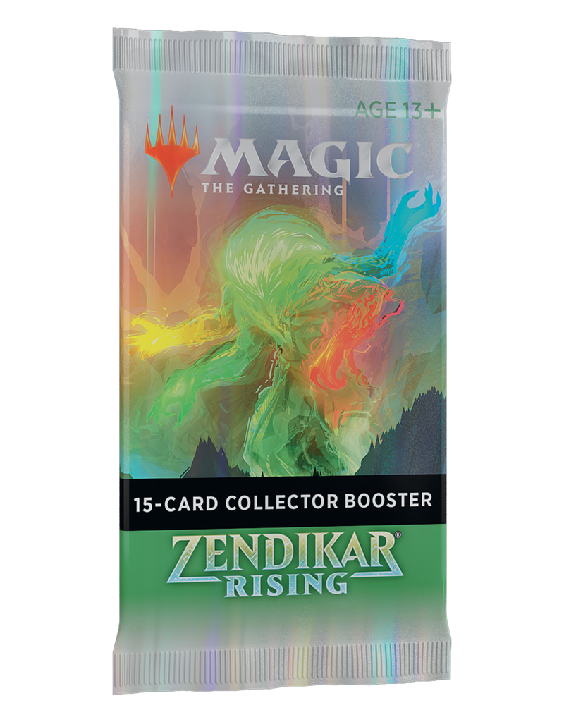 Zendikar Rising Booster Pack Collector New, sealed MTG card pack for collectors and gamers, vibrant artwork edition