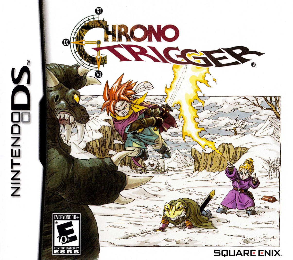 Chrono Trigger DS cartridge, classic RPG for Nintendo DS with enhanced visuals and touch-screen controls.