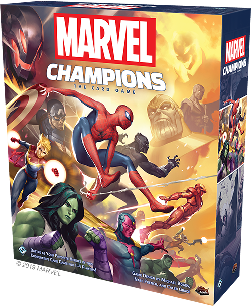 Marvel Champions Card Game starter set, superhero-themed strategy card game for ages 14+, includes Iron Man and Black Wido...