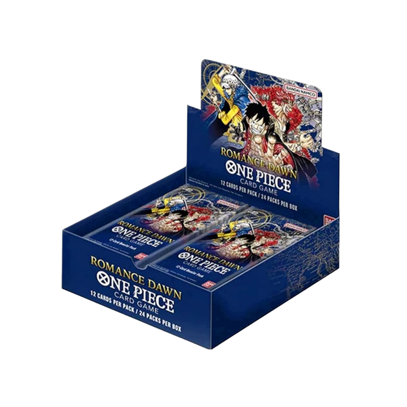 New One Piece Romance Dawn Booster Box, sealed collectible card game, vibrant anime artwork