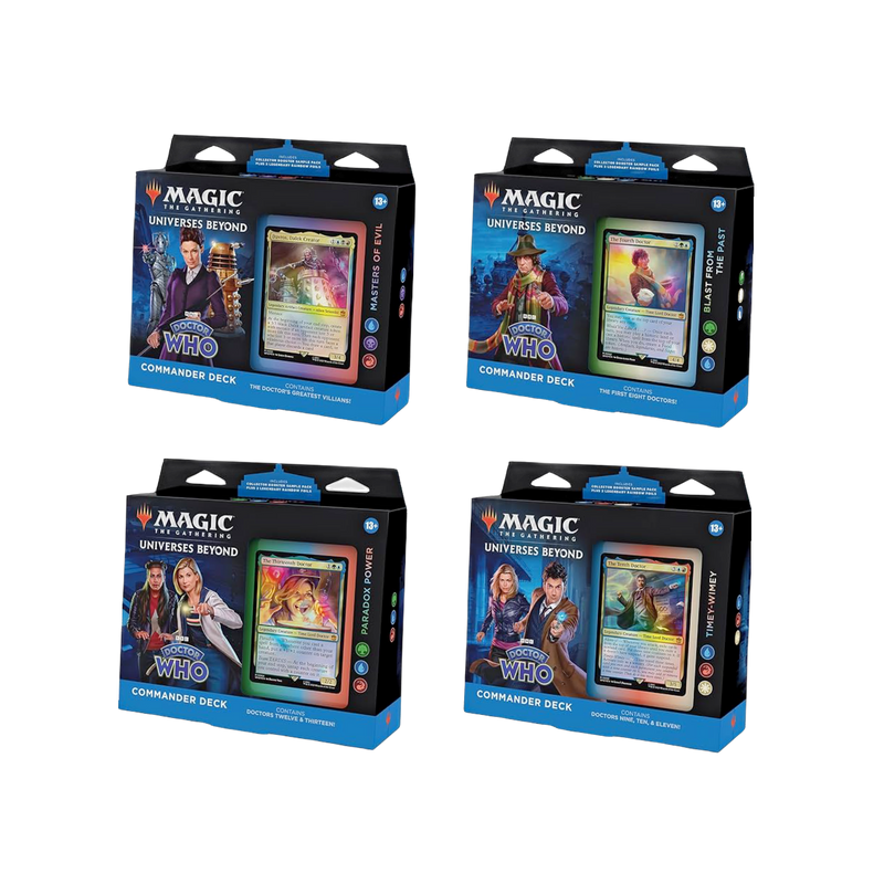 New MTG Universes Beyond: Doctor Who Single Commander Deck, collectible card game, latest edition
