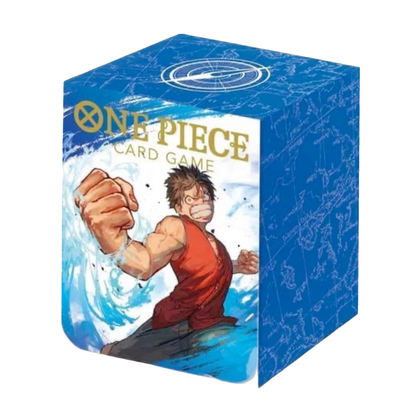 One Piece Official Deck Box in durable red plastic, compact size for card game enthusiasts