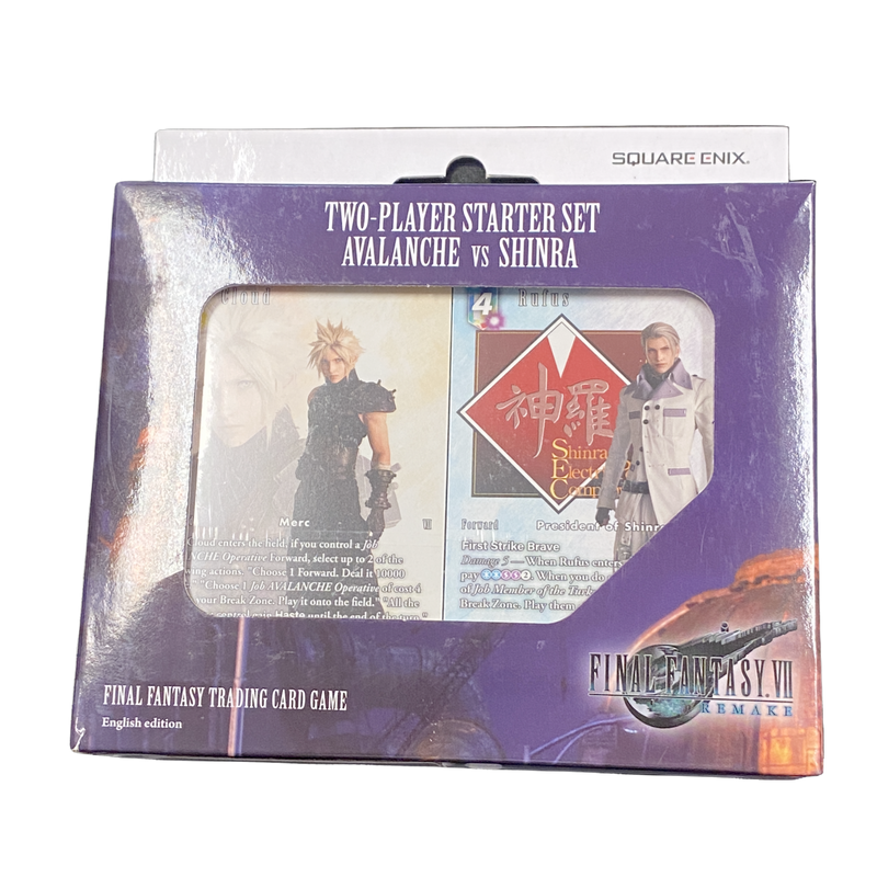 Two-Player Starter Set: Avalanche Vs. Shinra FFTCG New, strategy card game for collectors and fans, complete kit