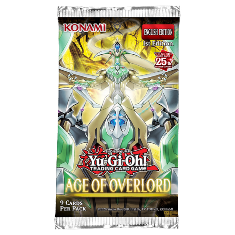 Buy new Age of Overlord Booster Pack Yugioh, featuring rare collectible cards, sealed in original packaging.