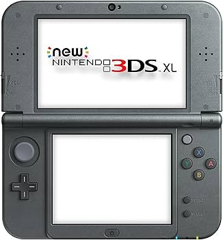 Buy New Nintendo 3DS XL Console in metallic black, portable gaming system with large screen and enhanced controls