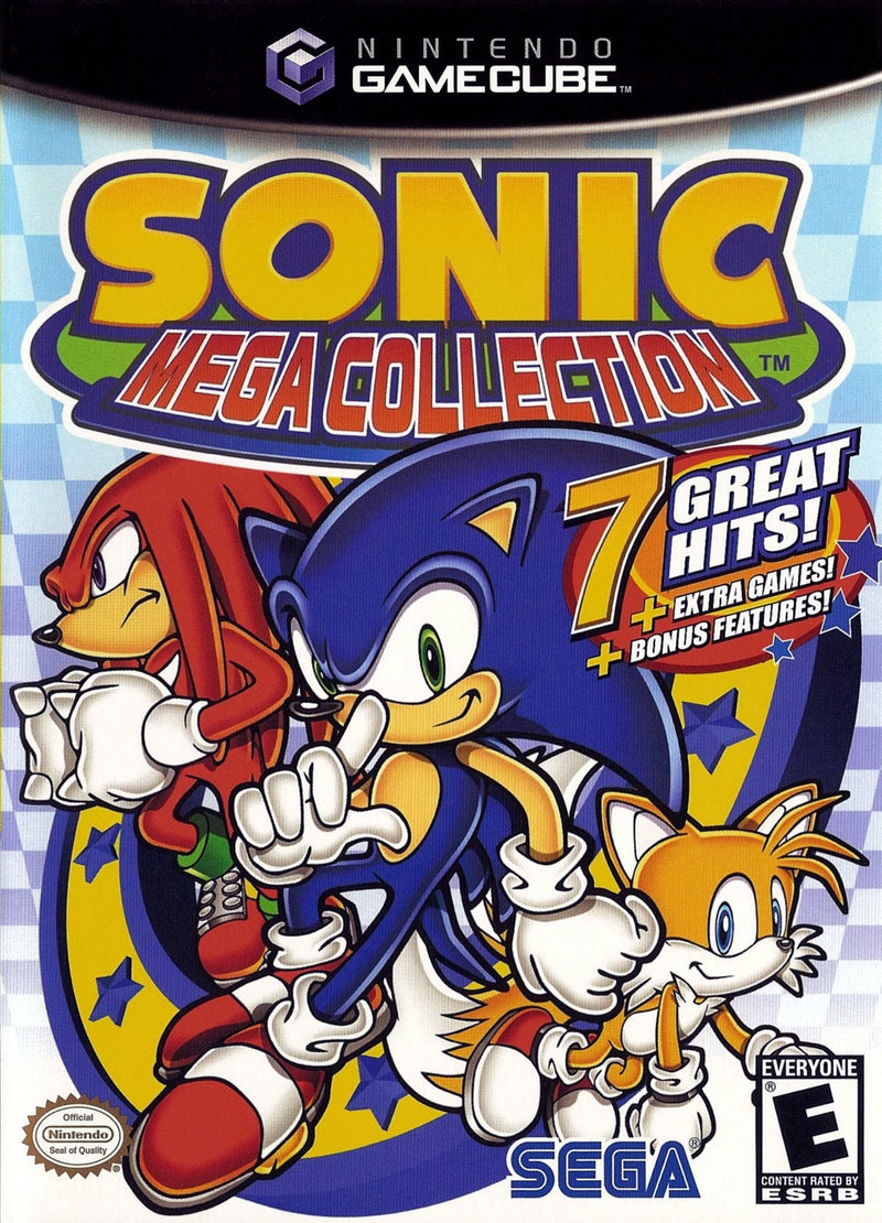 Buy Sonic Mega Collection video game, classic Sega compilation for nostalgia gaming on PlayStation, vibrant cover art