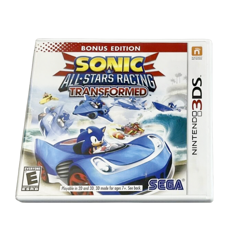 Sonic All-Stars Racing Transformed 3DS game, action-packed family racing adventure, vibrant graphics