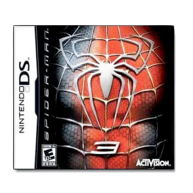 Spiderman 3 DS game cartridge, action-packed adventure for Nintendo DS, vibrant cover art